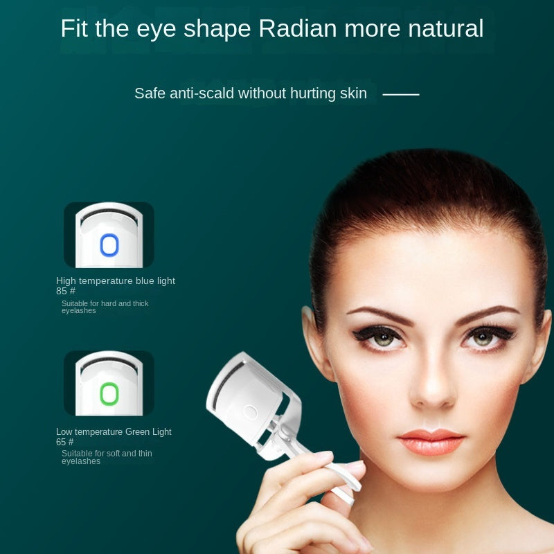 Rechargeable Heated Eyelash Curler - Portable Electric Comb for Long-Lasting Curls