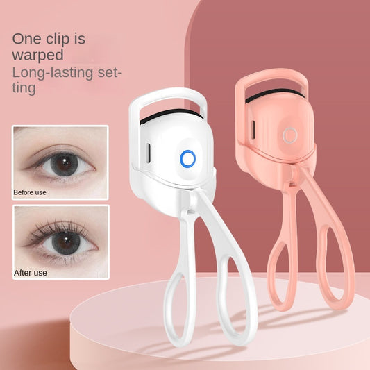 Rechargeable Heated Eyelash Curler - Portable Electric Comb for Long-Lasting Curls