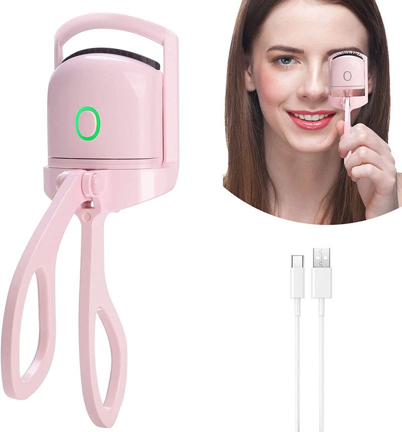 Rechargeable Heated Eyelash Curler - Portable Electric Comb for Long-Lasting Curls